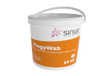 Pakovanje Readymix Pregywab gotove mase za spojeve brenda Siniat, idealne za vlažne uslove, kapaciteta 25 kilograma.